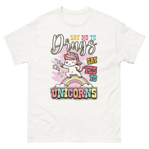 Camiseta "Say no to drugs, say yes to unicorns"