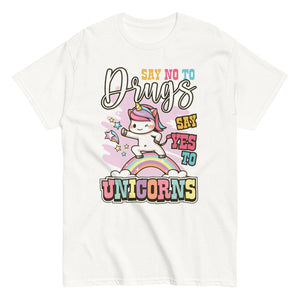 Camiseta "Say no to drugs, say yes to unicorns"