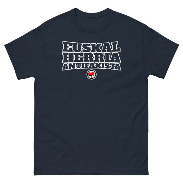 Camiseta "EUSKAL HERRIA ANTIFAXISTA" azul marino – Me Cago en el Diablo