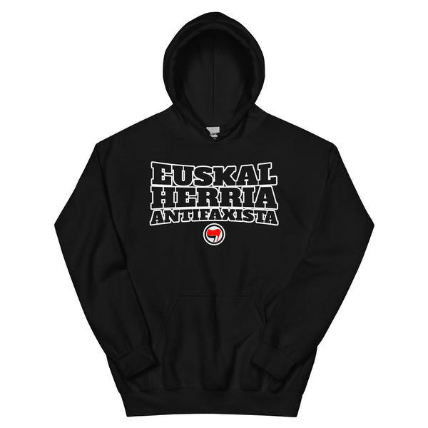 Sudadera "Euskal Herria Antifaxista" negra – Me Cago en el Diablo